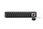 Male DT12 Breakout panel pre-wired parallel with Edac Plugs