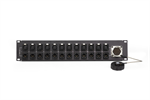 Male DT12 Breakout panel pre-wired parallel with Edac Plugs