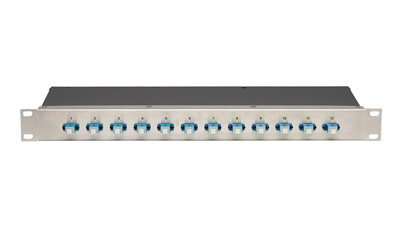 Fiber Splice Enclosure Stainless Steel 1RU 1x12 SC, Splice components included