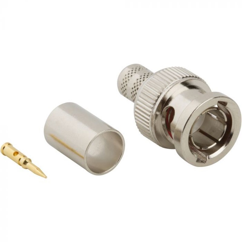 Amphenol BNC Straight Crimp Plug for RG6/Quad 75 Ohm - 112508